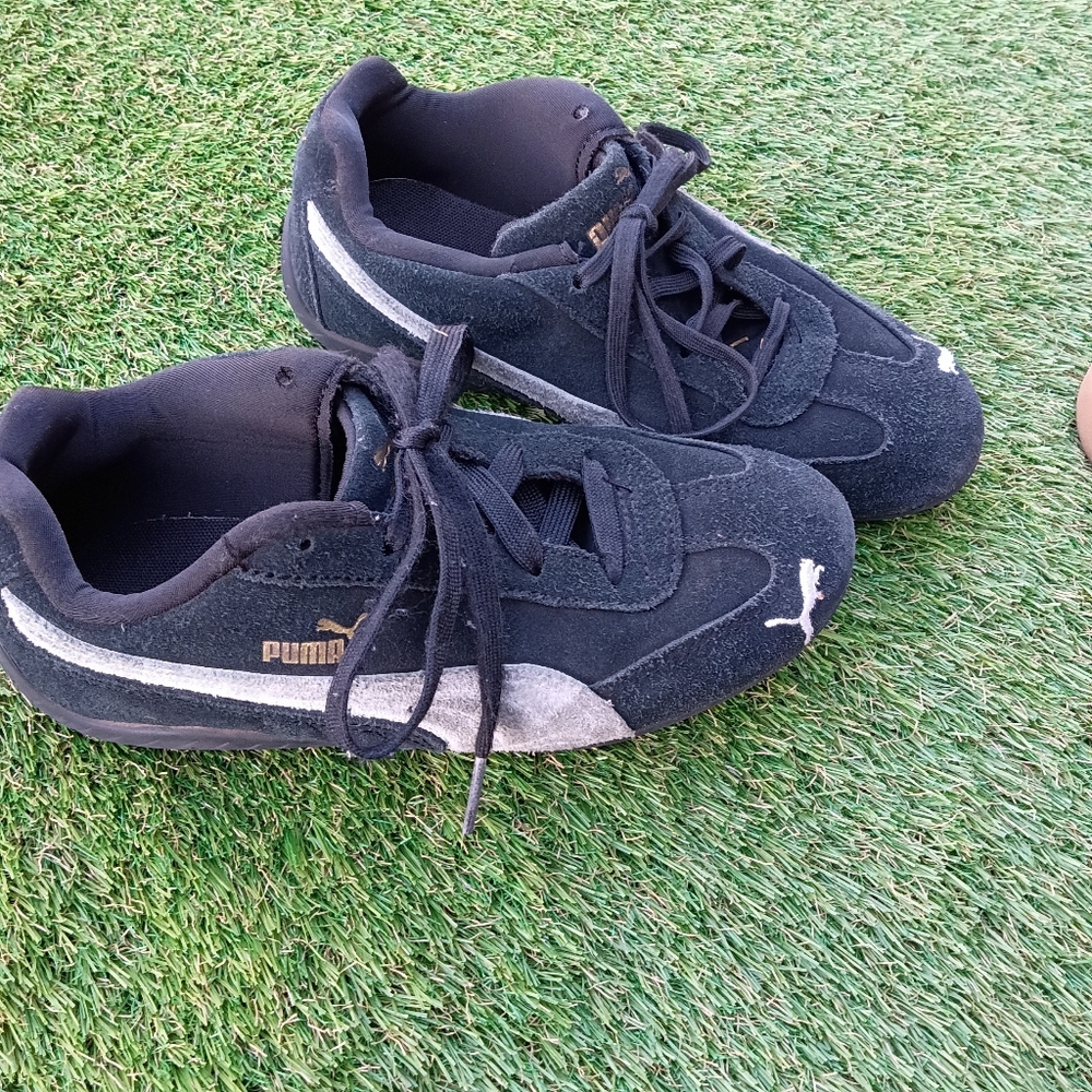 Puma Kids Black and Gray Sneakers